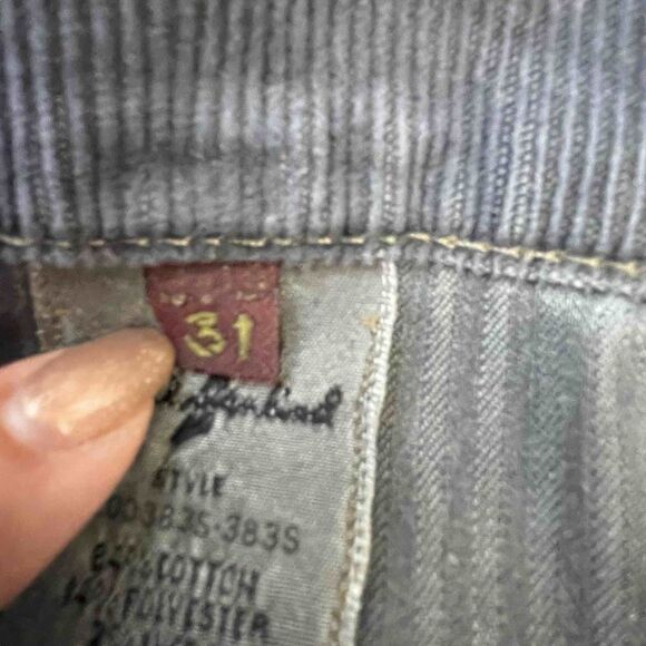 7 for all mankind ~ 5 pocket Grey Corduroy Skirt ~ size 31 - Picture 9 of 10